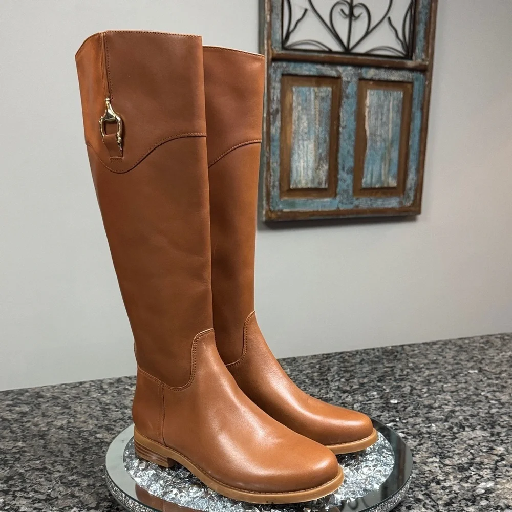 Giani Bernini leather Sandraa bohemian knee high riding  Boots NWT 6.5